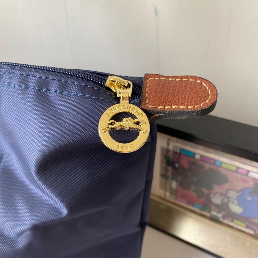 Longchamp Large Nude Blue Purple Dumpling Bag - Picture 3 of 5